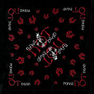 Бандана Punks not dead скелет панка (006)