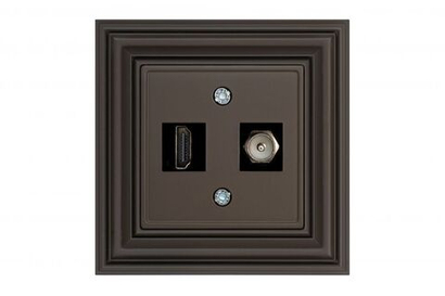 Розетка HDMI TV коричневая омбре LIREGUS RETRO