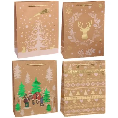 Пакет подарочный «Новогодний мир» 26*32*10 см, микс