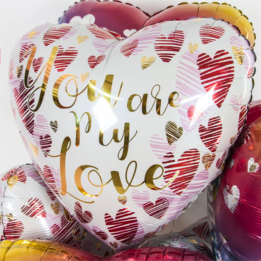 Шар (18"/46 см) Сердце, Ты - моя любовь