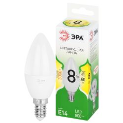 Лампа светодиодная ЭРА GREEN LINE LED B35-8W-830-E14 GL 8Вт свеча теплый свет E14 | Лампы cветодиодные Свеча (B/C)