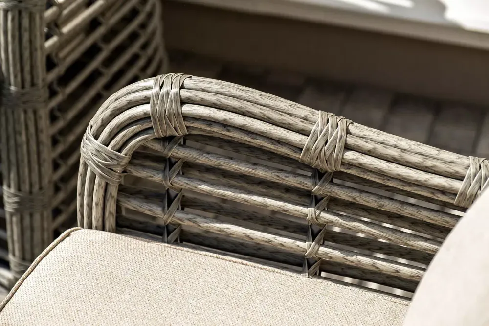 "Ницца" лаунж-зона из искусственного ротанга, цвет серый