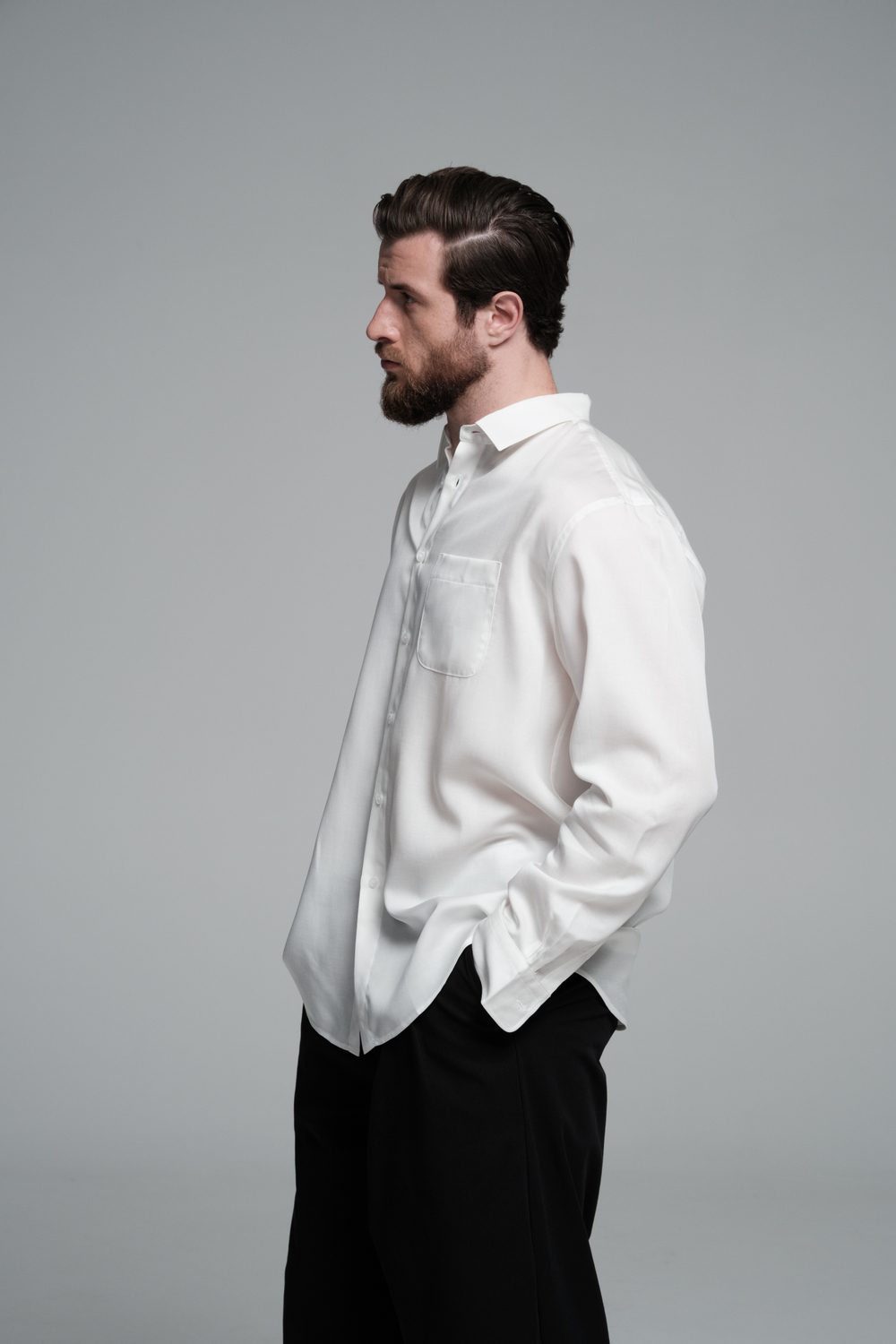 Рубашка льняная | ivory