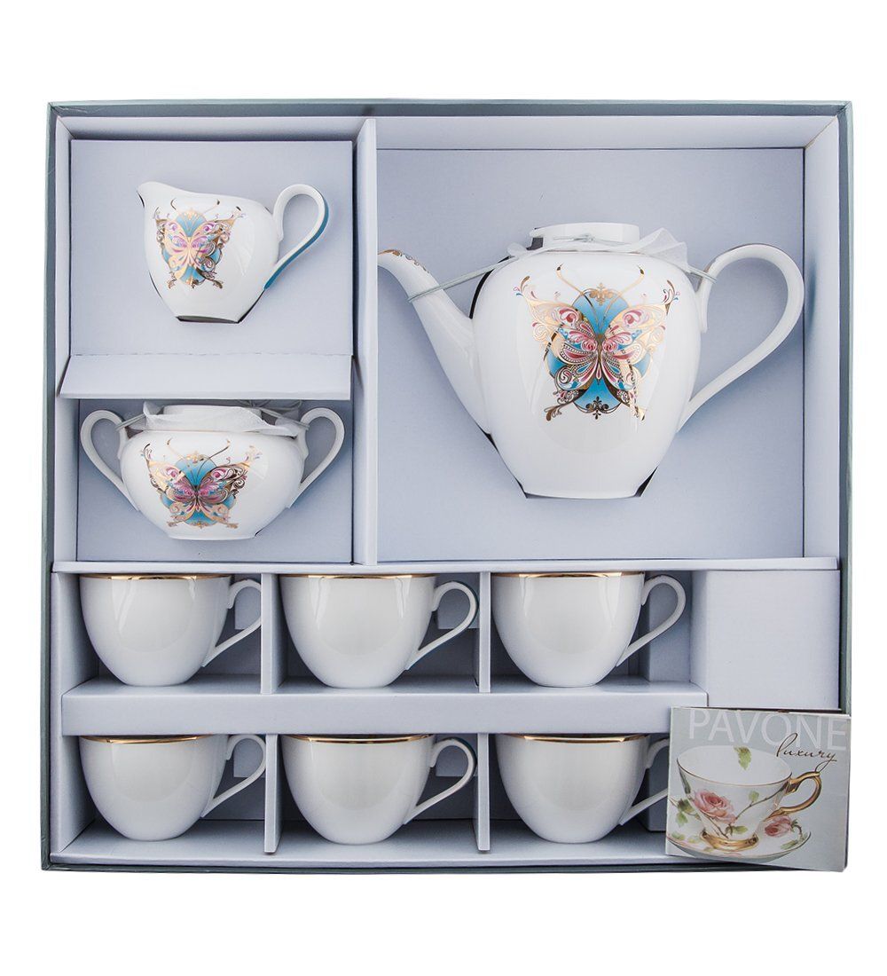 Pavone JK- 98 Чайный сервиз 15 пр. на 6 перс. «Песня Мотылька» (Canzone Falena  )