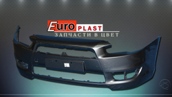Передний бампер для Mitsubishi Lancer 10 2007-2012 A31 Серебристый металлик A31
