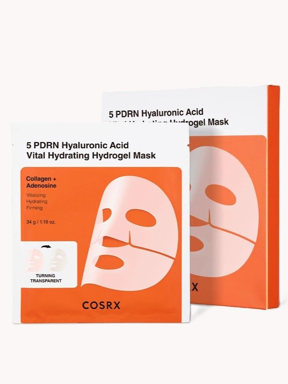Гидрогелевая антивозрастная маска COSRX 5 PDRH Hyaluronic Acid Vital Hydrating Hydrogel Mask набор из 3 шт. 3 шт.