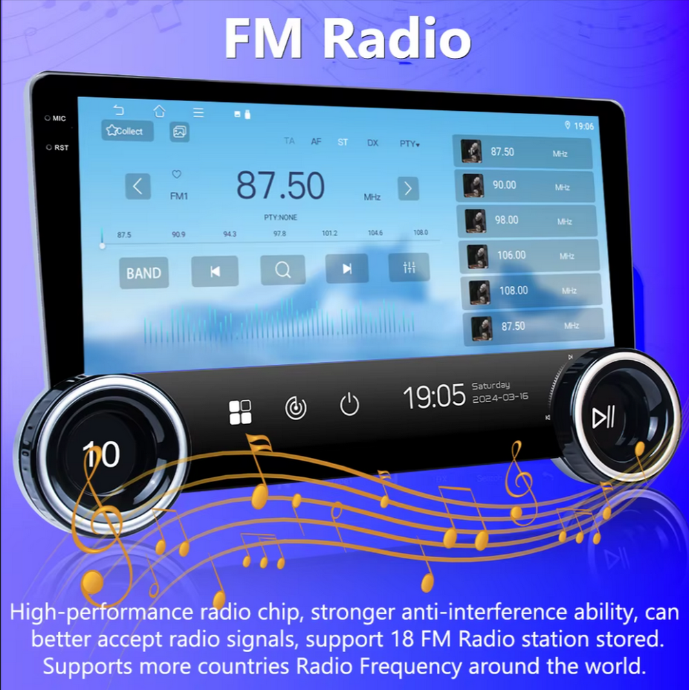 Автомагнитола Eplutus CA102 (2DIN/10.2"/4+64Gb/DSP) Android