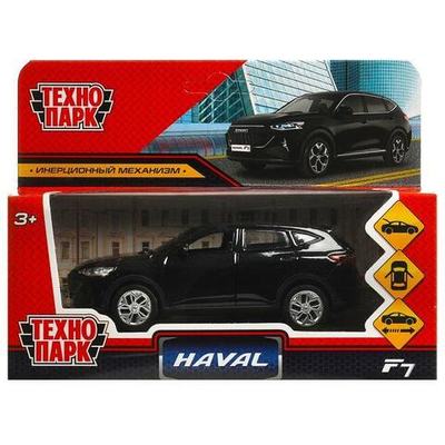Модель ин. мет. "Haval F7" 12см. дв, багаж, черный, в коробка (Технопарк)