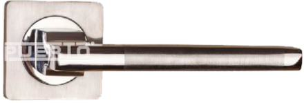 Ручка дверная al 514-02, хром матовый/хром блестящий, фабрика Пуэрто (гарантия - 6 месяцев)