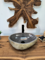 Раковина из речного камня RS-65908 48х35х15 из натурального камня