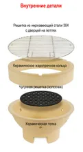 Керамический гриль Kamado Joe Classic II Stand-Alone, 46 см (красный), на столе из дуба