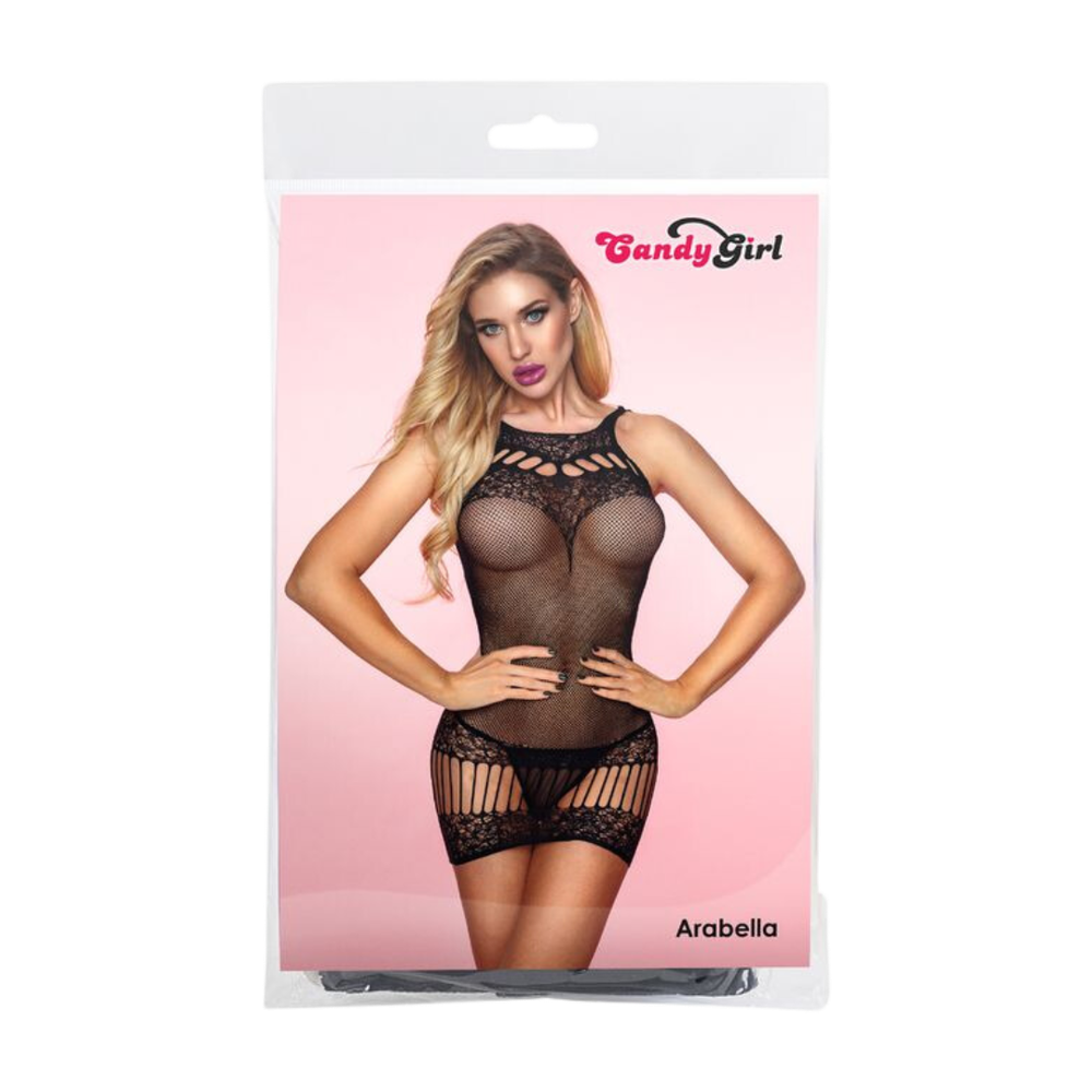 Мини платье из сетки и стринги, Arabella