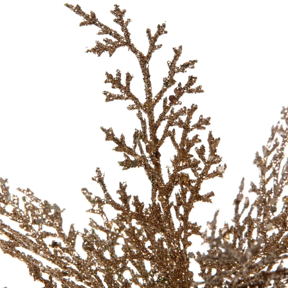 Ветка декоративная «Зимний танец» 27 см, Шампань