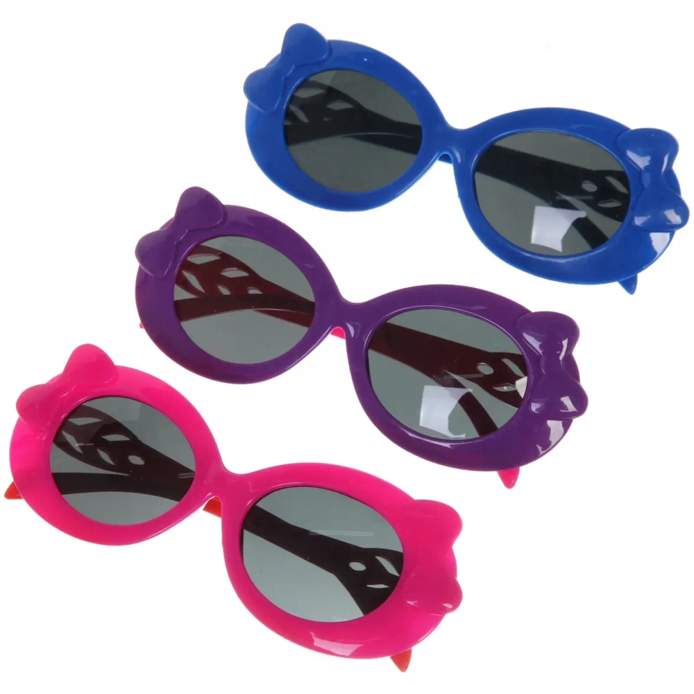 Очки солнцезащитные детские «Baby BooM», бантики, микс 6 цветов