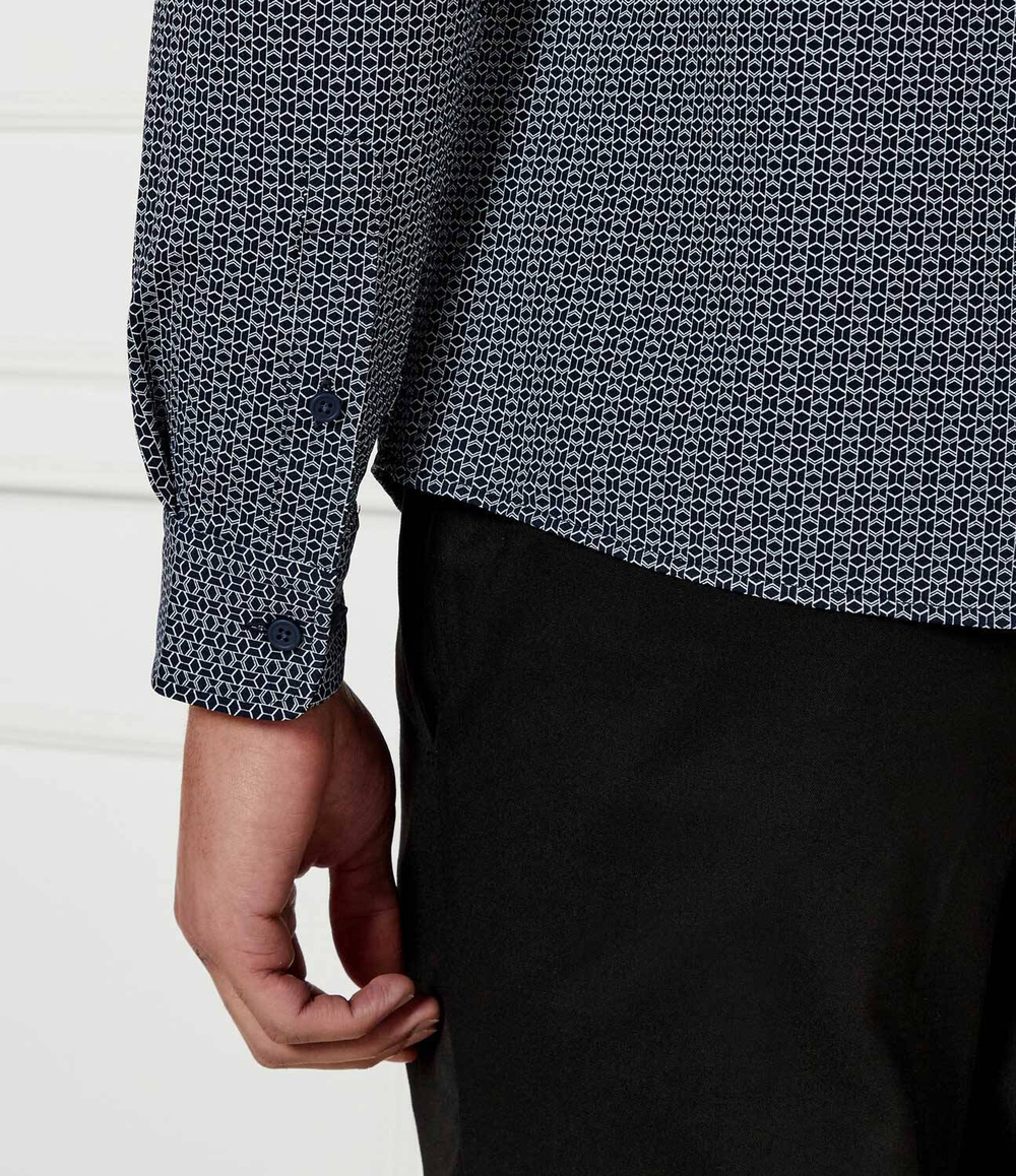 Рубашка P-ROAN-kent-C1-233 BOSS BLACK - темно-синий(50535377)