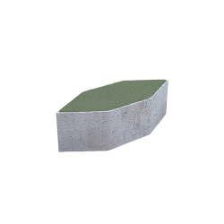 Тротуарная плитка СКОШЕННЫЙ ШЕСТИУГОЛЬНИК - Стандарт Зеленый