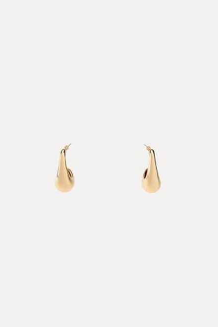 ZARA МЕТАЛЛИЧЕСКИЕ СЕРЬГИ-КАПЛИ, ЗОЛОТИСТЫЙ