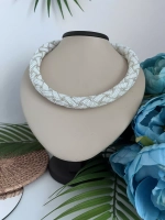 Вязанный жгут из бисера, лариат, чокер