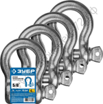 ЗУБР 5/8″ (15.9 мм), 4 шт, палец 19 мм, г/п 3.25 тн, омегообразная скоба, цинк, Профессионал (304525-16)