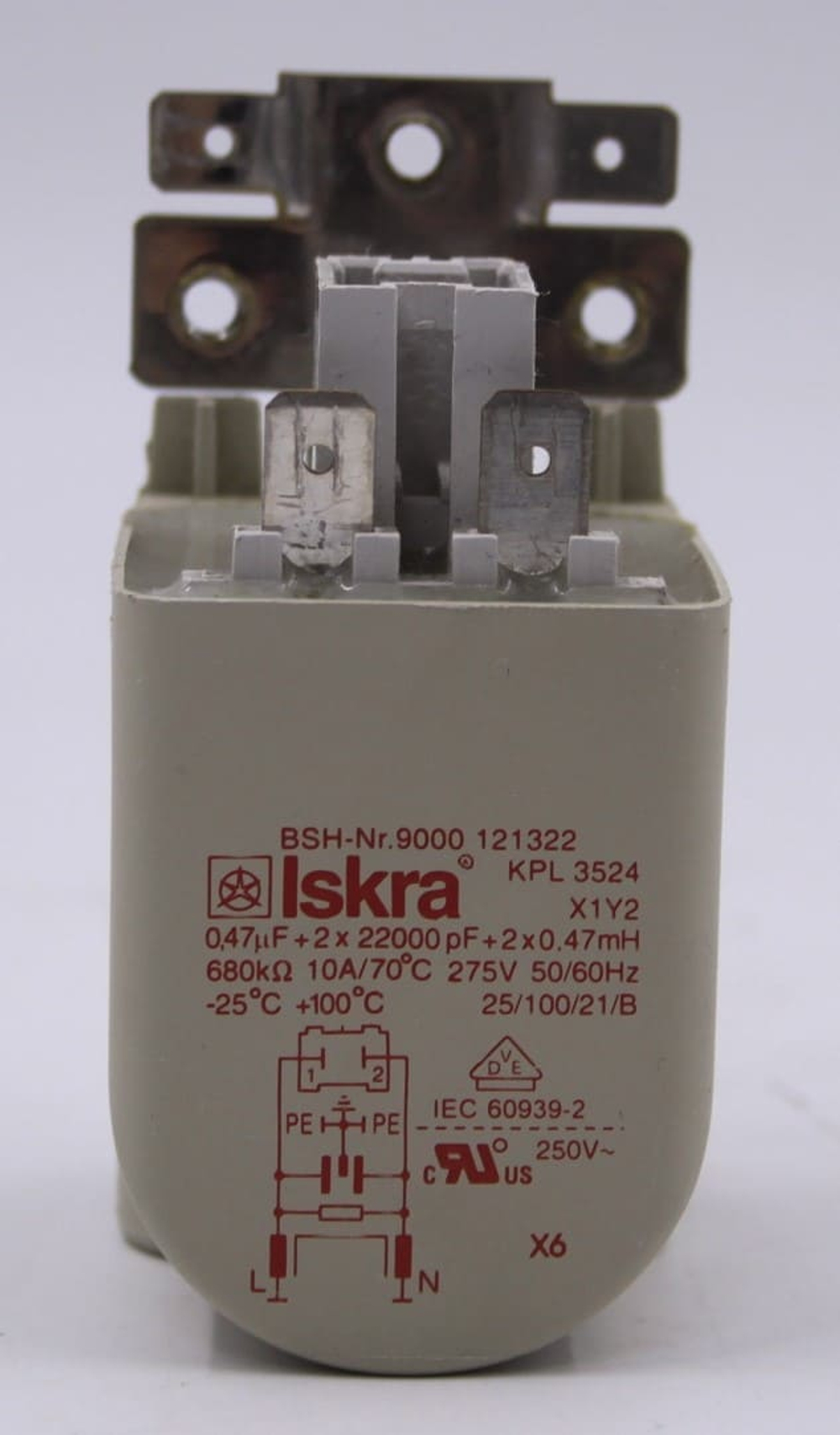 Сетевой фильтр стиральной машины Bosch,Siemens,Neff Iskra KPL3524 9000121322