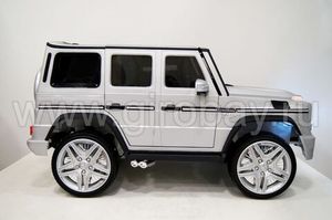 Детский электромобиль River Toys Mercedes-Benz-G65-AMG серебристый фото №12