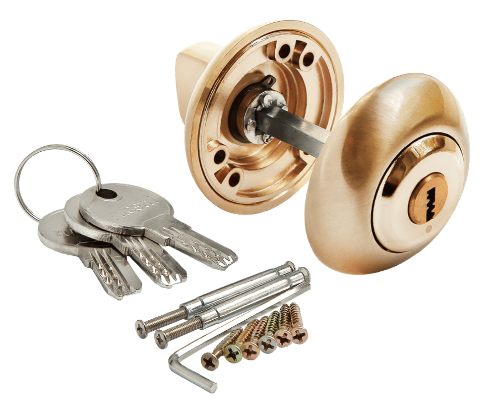 Завертка сантехническая MORELLI с ключом MH-CYL SG Цвет - Матовое золото