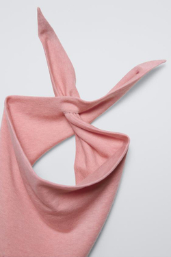 ZARA ЛОНГСЛИВ ИЗ СМЕСОВОЙ ШЕРСТИ С ШАРФОМ, РОЗОВЫЙ