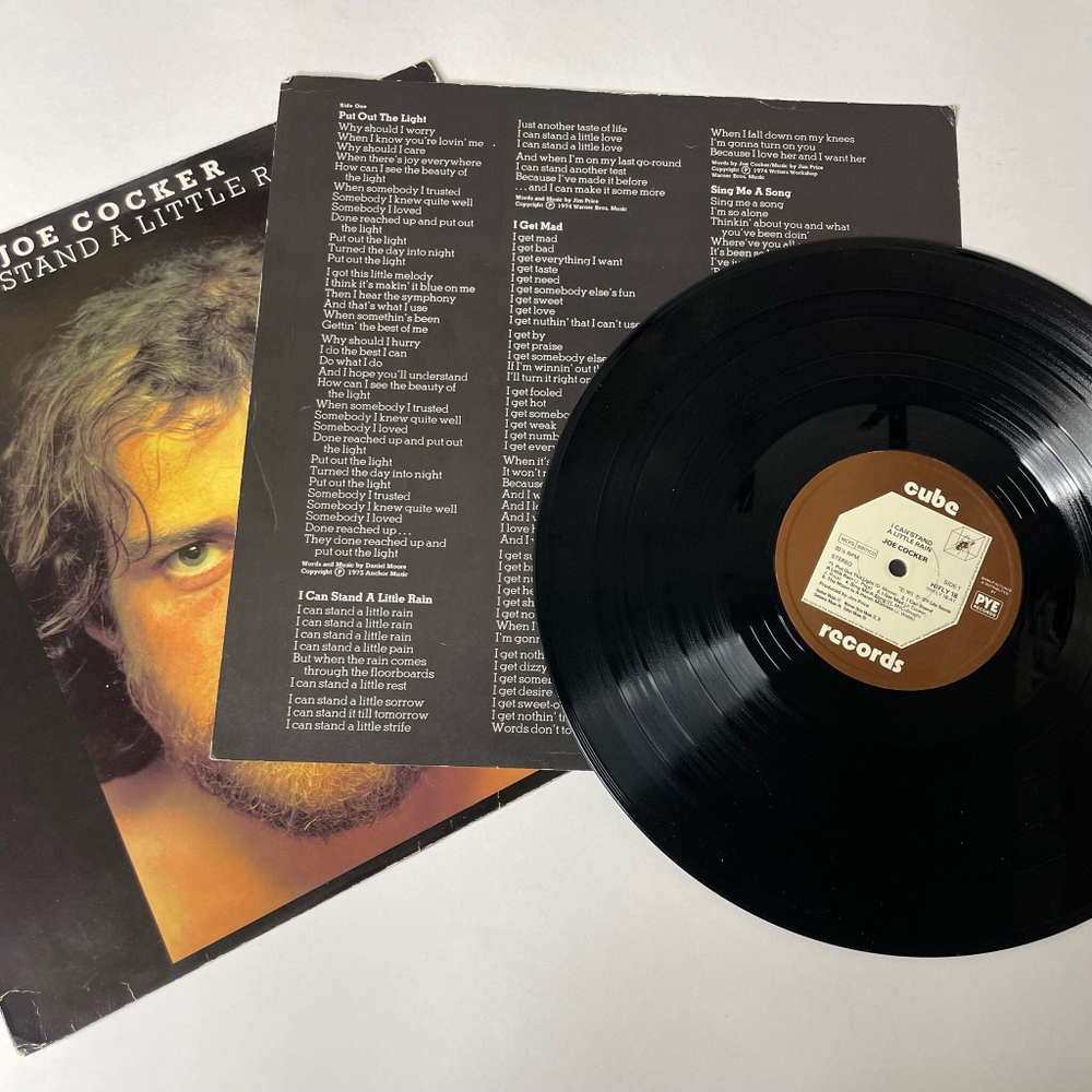 Винтажная виниловая пластинка LP Joe Cocker I Can Stand A Little Rain (Ирландия 1974)