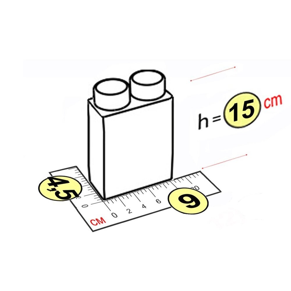 Элемент прозрачный высокий 9x4,5x15 см для конструктора 7,5"