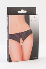 Черные контактные кружевные трусики SM (42-44) (Цвет: черный)