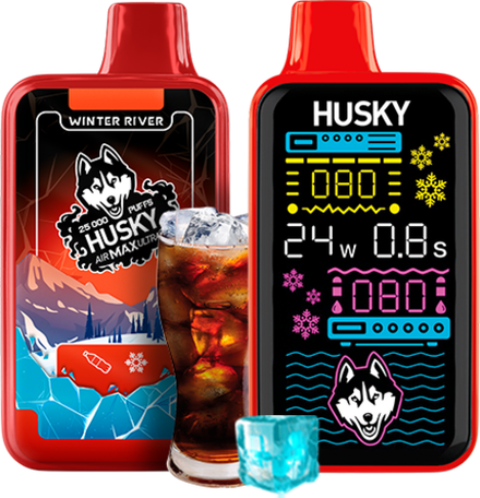 Husky Airmax Ultra Winter river - холодная кола 25000 затяжек 20мг Hard (2% Hard)