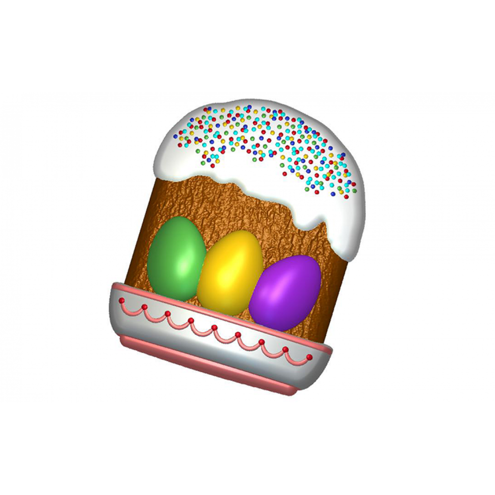 Форма пластиковая Кулич с яйцами Россия