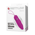 Виброяйцо 9,2см с 12 функциями вибрации Pretty Love Edwina BI-014447