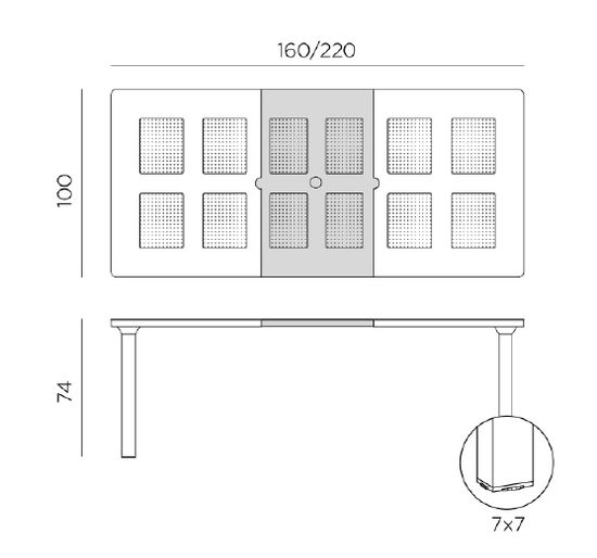 Стол пластиковый белый раздвижной Levante Nardi Италия