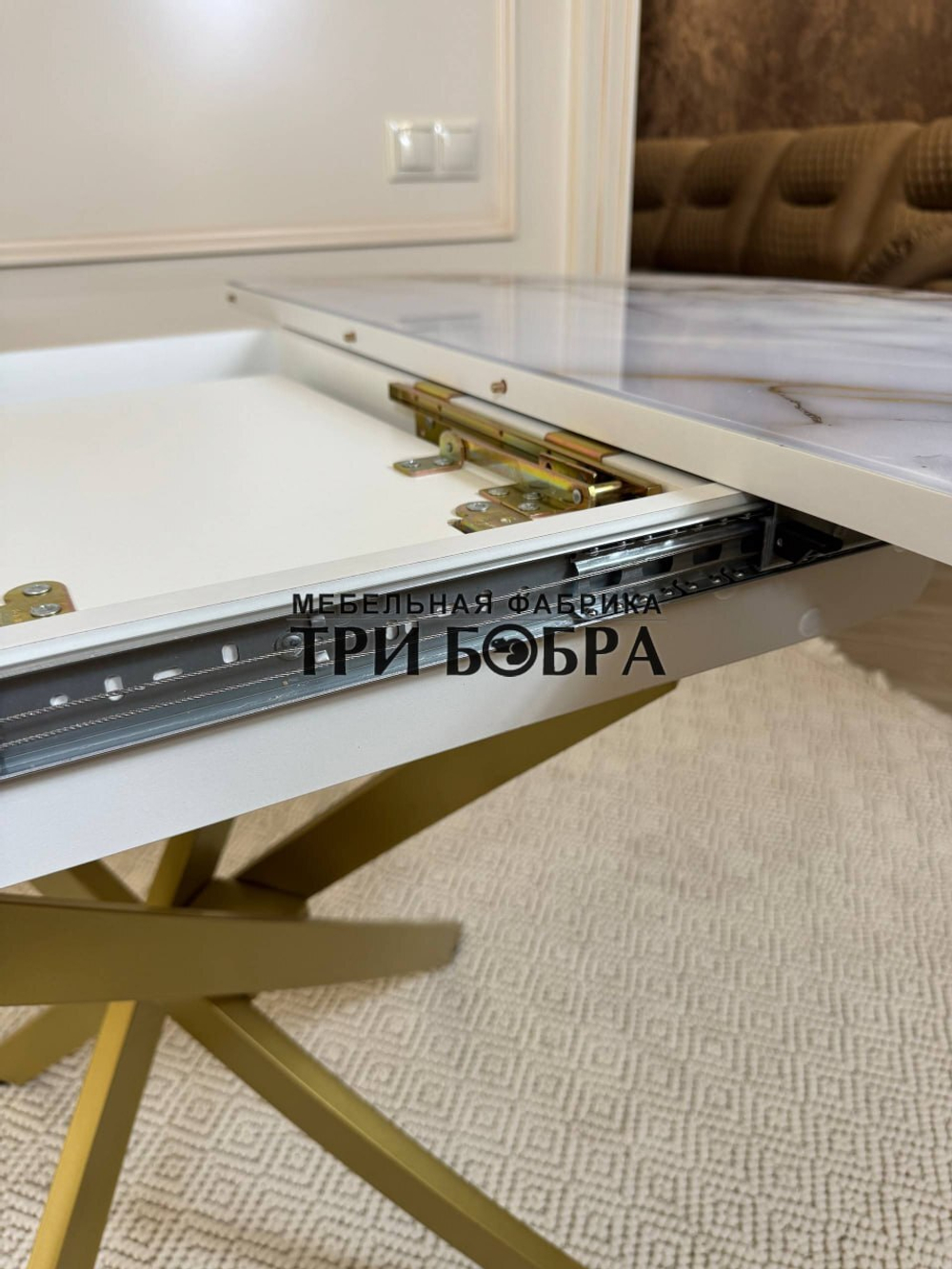 Стол круглый стеклянный "Бьянко"