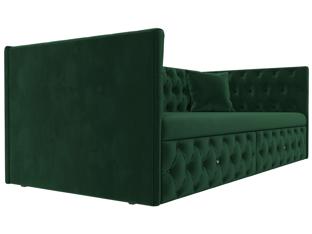 Диван детский прямой Найс, Зеленый, Велюр, 107104