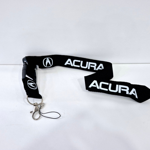ACURA (чёрный) Люкс / Брелок, шнурок для ключей на шею ACURA (Акура), ланъярд, крафт, чёрный (1 шт)