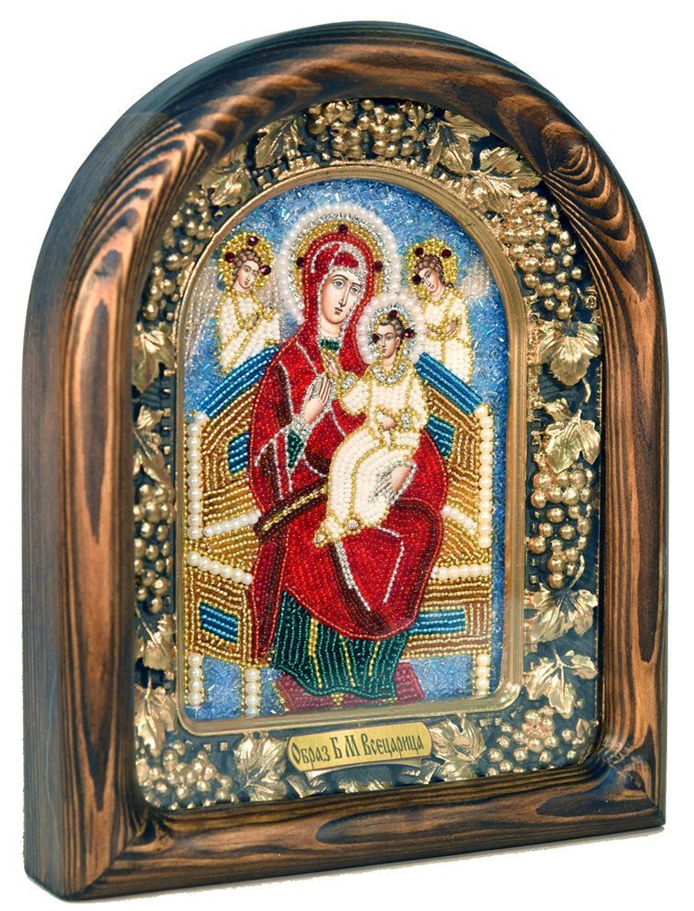 Икона Пресвятая Богородица Всецарица бисер