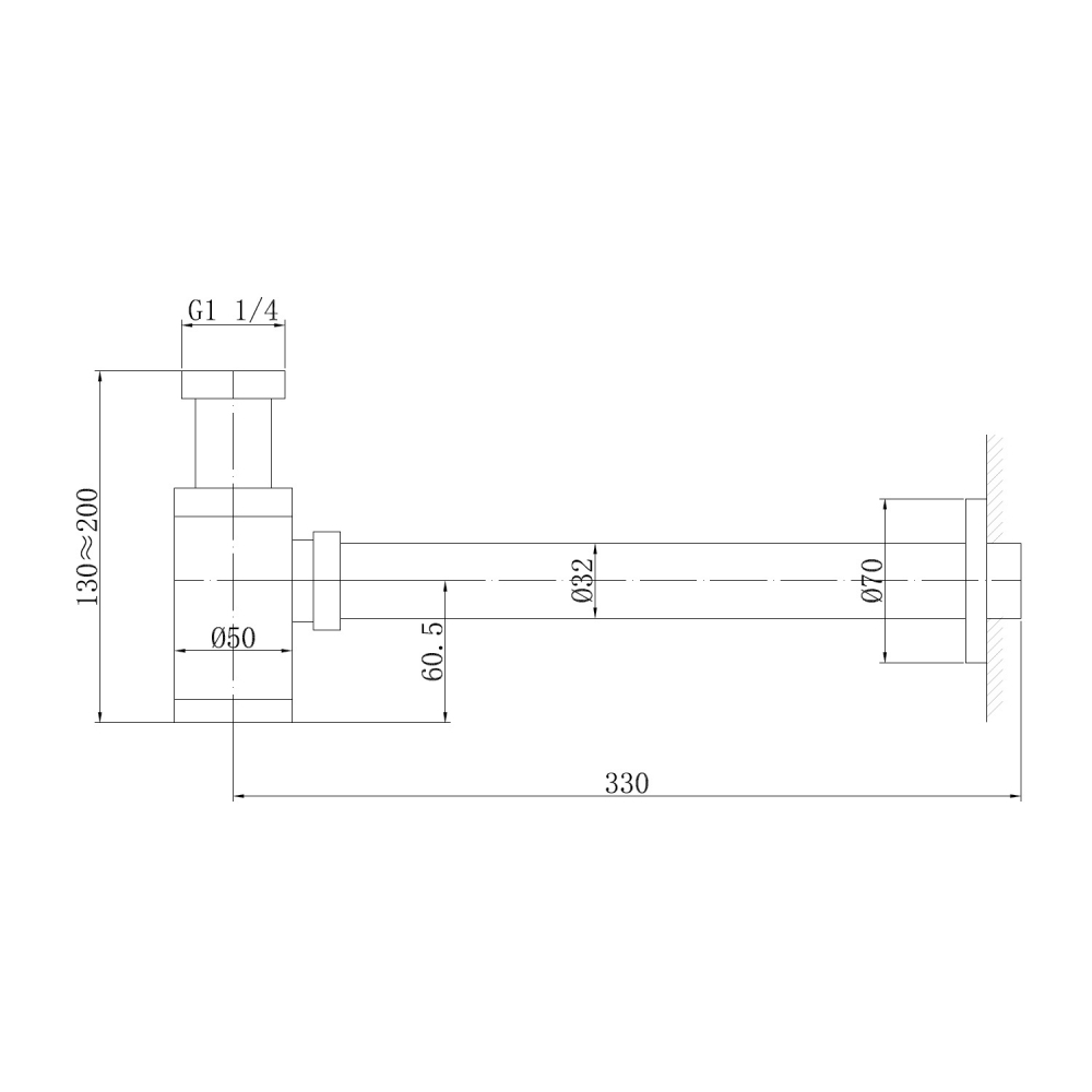 Сифон для раковины ABBER AF0030B черный матовый