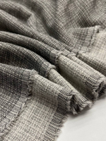 Кашемир со льном и эластаном бело-серый