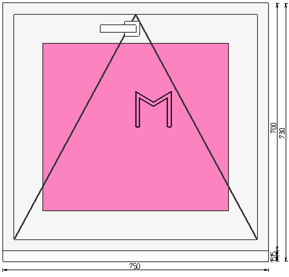Пластиковое окно 700 х 750 фрамуга (форточка) ТермА Эко + Москитная сетка