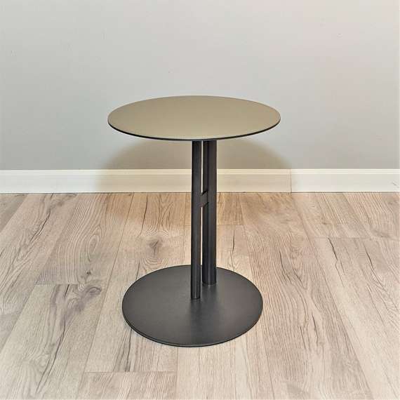 Стол журнальный 4488, Ø43х47 см, металл, экокожа