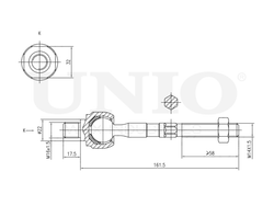 Тяга рулевая UNIO SSP-30001