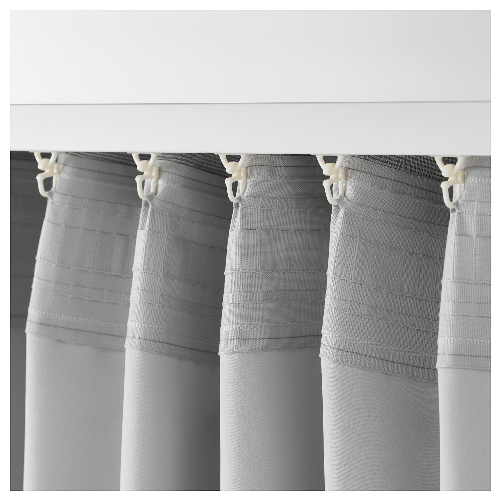 Комплект штор IKEA VILBORG (ВИЛБОРГ), Серый, 145x250 см, 2 шт