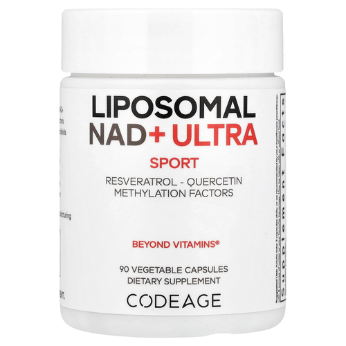 Codeage, Sport, Liposomal NAD+ ULTRA, липосомальный НАД, 90 растительных капсул