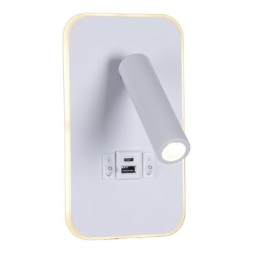 86204-9.2-001KT LED12W+USB WT светильник настенный