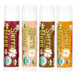Sierra Bees, набор органических бальзамов для губ, 4 штуки, вес: 4,25 г (0,15 унции) каждый