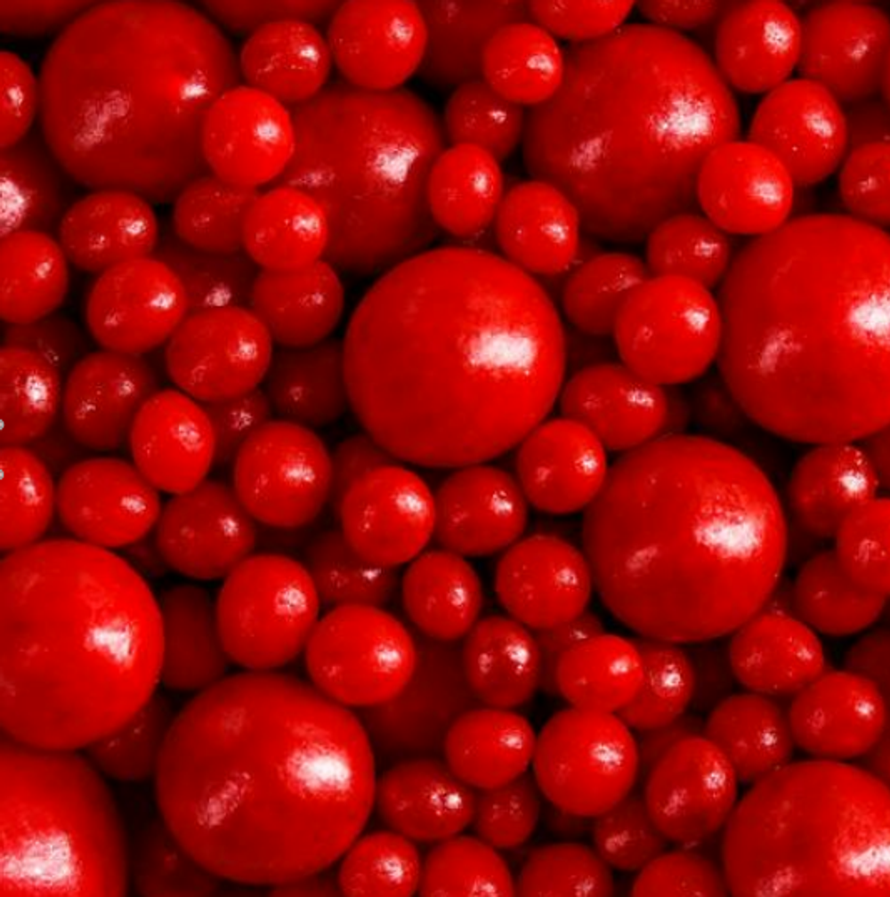 Драже рис "Жемчуг" красный микс  50 г