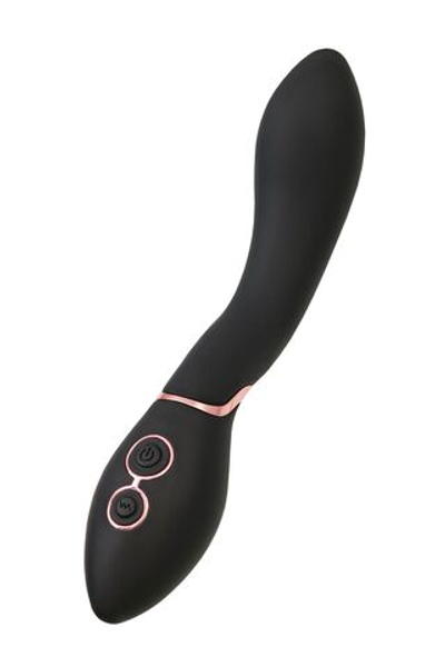 Черный силиконовый вибратор Torrent - 20,5 см. (Цвет: черный)