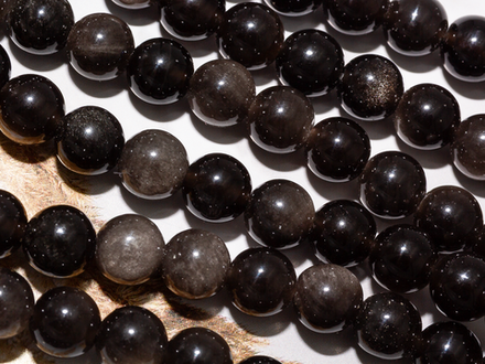 Нить бусин из обсидиана 6,5мм